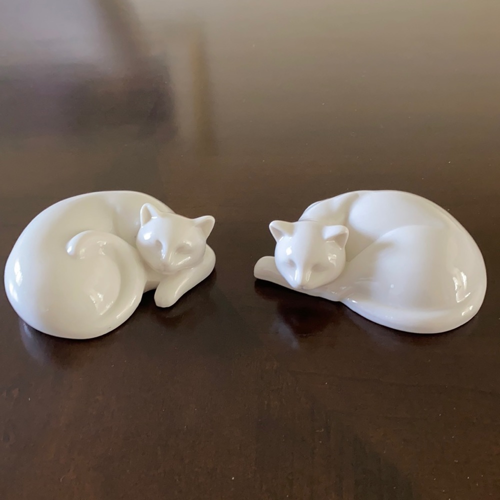 Vintage Modern kitty ceramic statues
